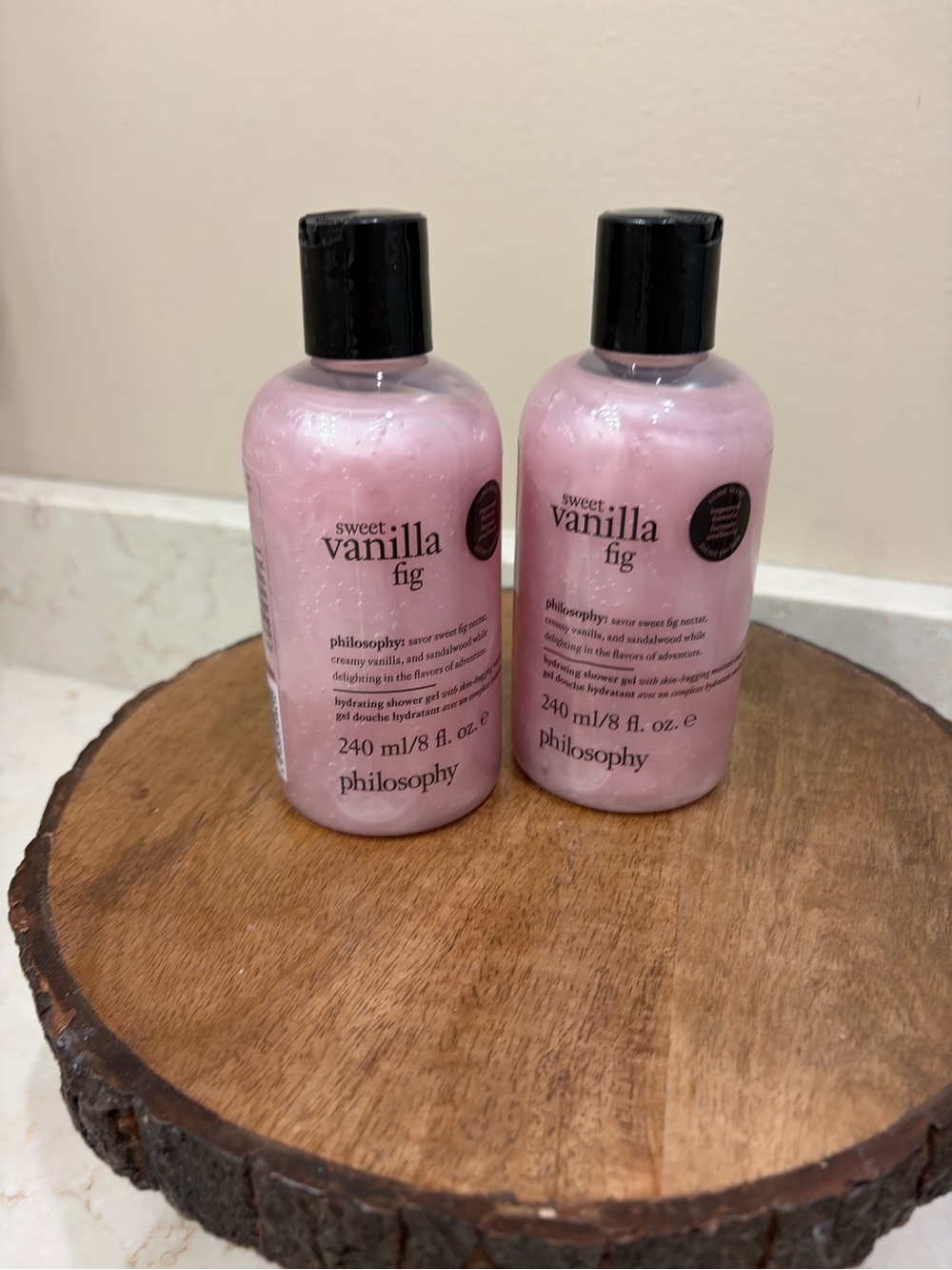 New Philosophy Sweet Vanilla Fig Body Wash Duo. 2 -8 oz.